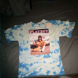 PLAYBOY X MISGUIDED TIE DIE SS T DRESS